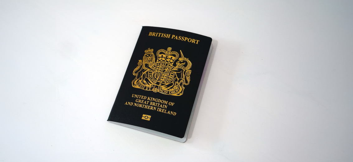 Image of a UK passport